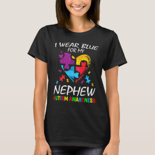 Tante Onkel ich trage Blau für meinen Nephew Autis T-Shirt