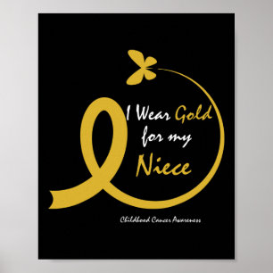 Tante Onkel tragen Gold für meine Nichte Kindheits Poster