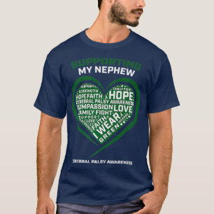Tante Onkel Unterstützung Green Nephew Cerebral P T-Shirt