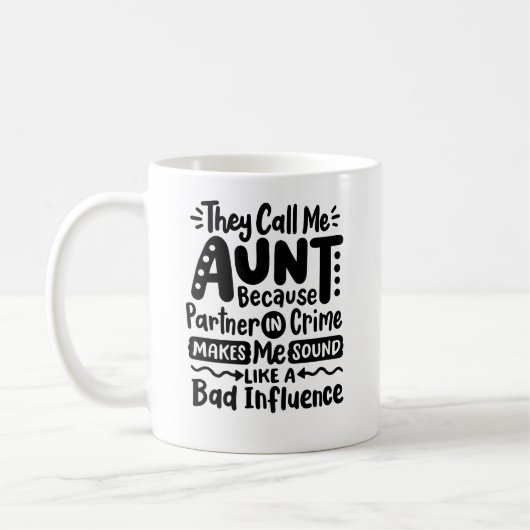 "Tante partners in crime" Kaffeetasse (Links)