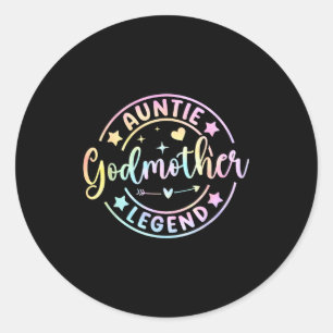 Tante Patentante Legende Retro Godmama Muttertag Runder Aufkleber