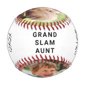 Tante Personalisiertes Foto Baseball (Rückseite)