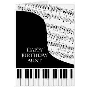 Tante Piano und Musik Geburtstag