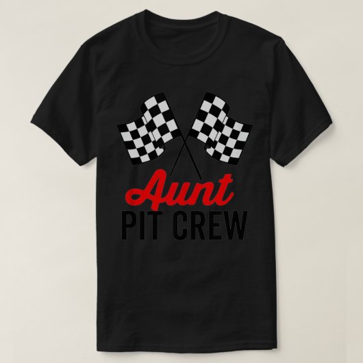 Tante Pit Crew für Racing Party Kostüm T-Shirt (Design vorne)