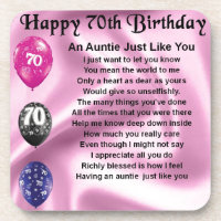 Tante Poem - 70. Geburtstag