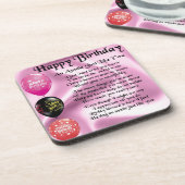 Tante Poem - alles Gute zum Geburtstag Untersetzer (Linke Seite)