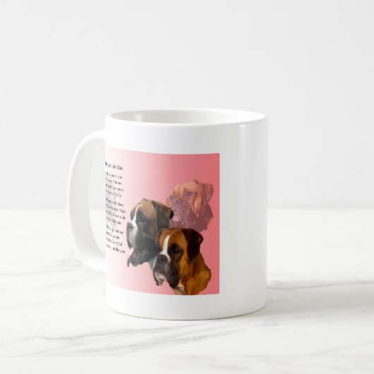 Tante Poem - Boxer-Hund Kaffeetasse (Vorderseite Links)
