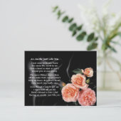 Tante Poem - Rose auf schwarzer Seide Postkarte (Stehend Vorderseite)