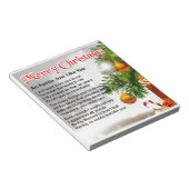 Tante Poem - Weihnachtsdesign Notizblock (angewinkelt)