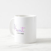 Tante Pregnancy Announcement (Lila Schmetterlinge) Kaffeetasse (Vorderseite Links)