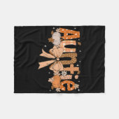 Tante Pumpkin Fall Coquette Bow Erntedank Mama Fleecedecke (Vorderseite (Horizontal))
