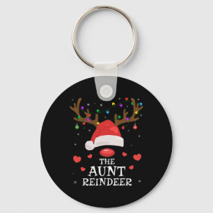 Tante Reindeer Familie Matching Weihnachtsfest Aun Schlüsselanhänger