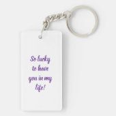 Tante Schlüsselanhänger - Das Herz unserer Familie (Rückseite)