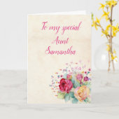 Tante Sentimental Floral Geburtstagkarte Karte (Gelbe Blume)