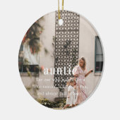 Tante | Sentimental Foto Keepake Weihnachten Keramik Ornament (Links)