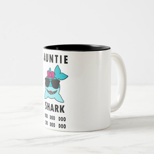 TANTE SHARK DOO DOO DOO ZWEIFARBIGE TASSE (VorderseiteRechts)