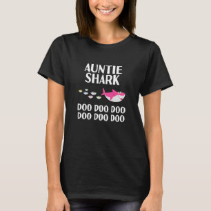Tante Shark Doo Doo Funny Tante Geschenkfamilie T-Shirt