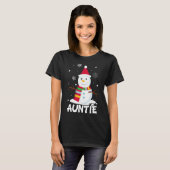 Tante Snowman Weihnachts-Weihnachtsliegefamilie T-Shirt (Vorne ganz)