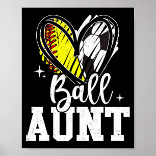 Tante Softll Fußball Tante von Beiden T-Shirt Poster