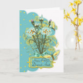 Tante, sommerliche Geburtstagskarte mit Nelken Karte (Gelbe Blume)