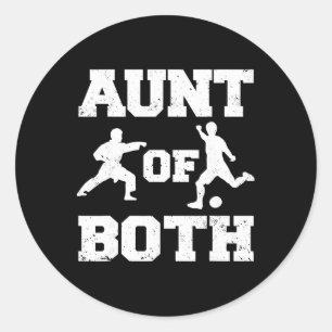 Tante sowohl der Karate- als auch der Fußball-Mark Runder Aufkleber