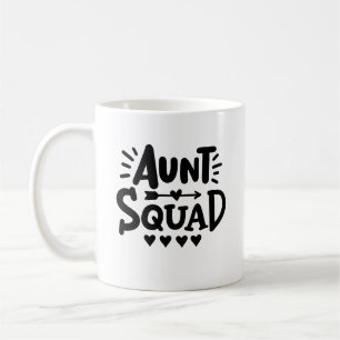 "Tante Squad" mit Herzen und Pfeil Kaffeetasse