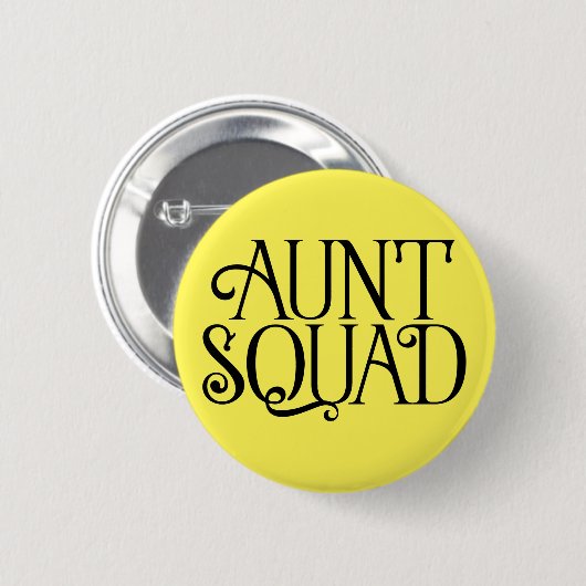 Tante Squad. Pinselknopf Button (Vorne & Hinten)