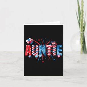 Tante Sungles Usa Flag Feuerwerk Patriotic 4. Karte