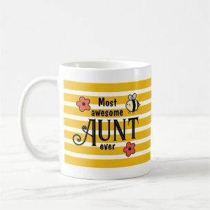 Tante Supercool mit Bienen und Blumen Kaffeetasse