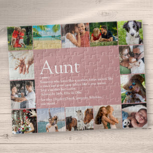 Tante, Tantchen Definition 14 Fotocollage Rosa Spa Puzzle