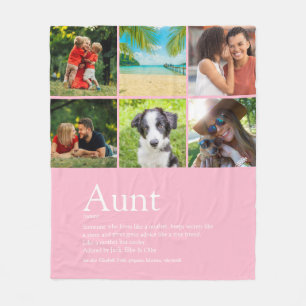 Tante, Tante am besten je Definition 6 Foto Rosa Fleecedecke