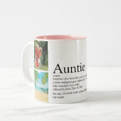 Tante, Tante Definition 4 Foto Collage Zweifarbige Tasse (Vorderseite Links)