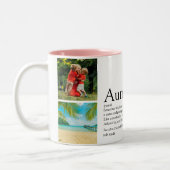 Tante, Tante Definition 4 Foto Collage Zweifarbige Tasse (Links)