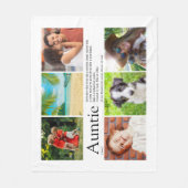 Tante Tante Definition Foto Collage Fleecedecke (Vorderseite)
