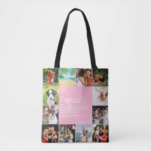 Tante Tante Definition Foto Collage Rosa Tasche