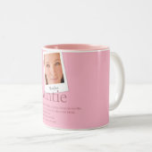 Tante Tante Definition Foto Moderner Spaß Rosa Zweifarbige Tasse (VorderseiteRechts)