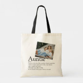 Tante Tante Definition Foto personalisiert Tragetasche (Rückseite)