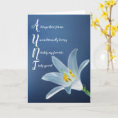 Tante Tante Floral Mutter Tageskarte Karte (Gelbe Blume)