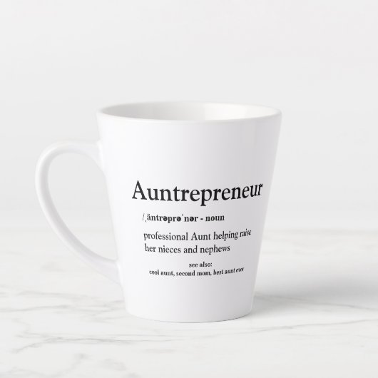 Tante Tante Fun Best Tante je Definition Geschenk Milchtasse (Links)