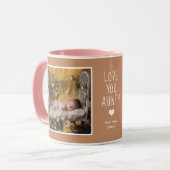 Tante Tante Liebe Sie Fotos Moderne Braun C84 Weiß Tasse (Vorderseite Links)