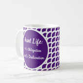 Tante Tante Life Lila Definition Kaffee Tasse (Vorderseite Links)