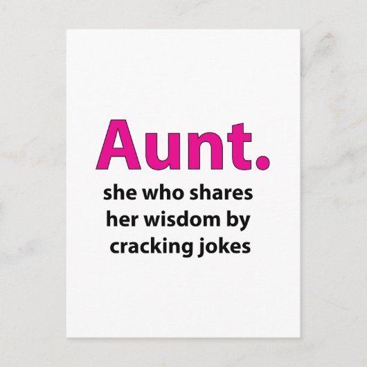 Tante-Tante Postkarte (Vorderseite)