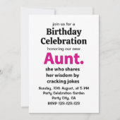 Tante-Tante zum Geburtstag Einladung (Vorderseite)
