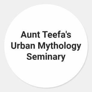Tante Teefa Mythology Seminar Hankamer Artjunkhaus Runder Aufkleber