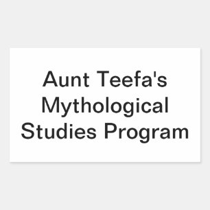 Tante Teefas Mythos-Studien Hankamer Artjunkhaus S Rechteckiger Aufkleber