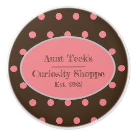 Tante Teek's Curiosity Shoppe Keramik Knob (braun) Keramikknauf
