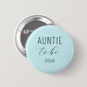 Tante to Be Blue Baby Shooting Button (Vorne & Hinten)