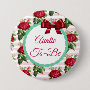 Tante to be Floral Chic Rose Button