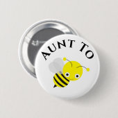 Tante to be New Tante Baby Schwangerschaft Ankündi Button (Vorne & Hinten)