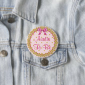 Tante to be Pink and Gold Baby Shooting Button (Beispiel)